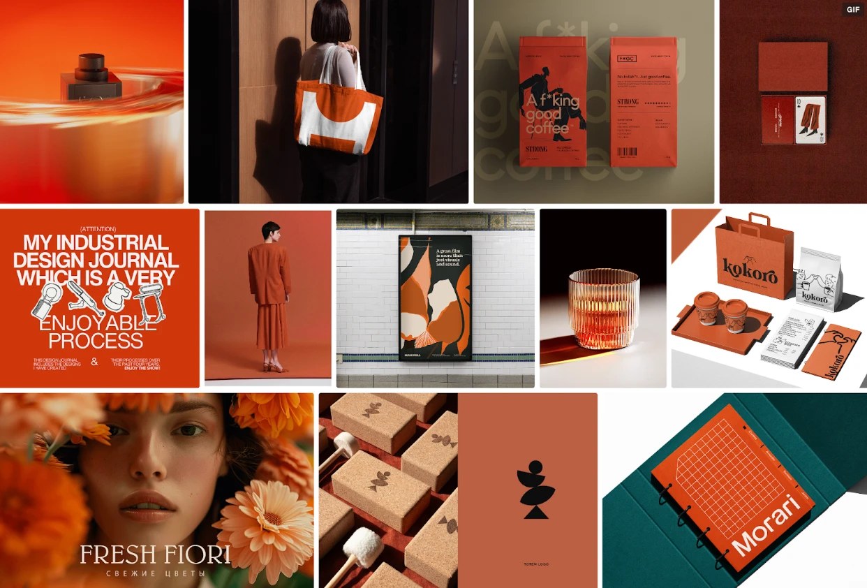 Orange brand collage · избыточность
